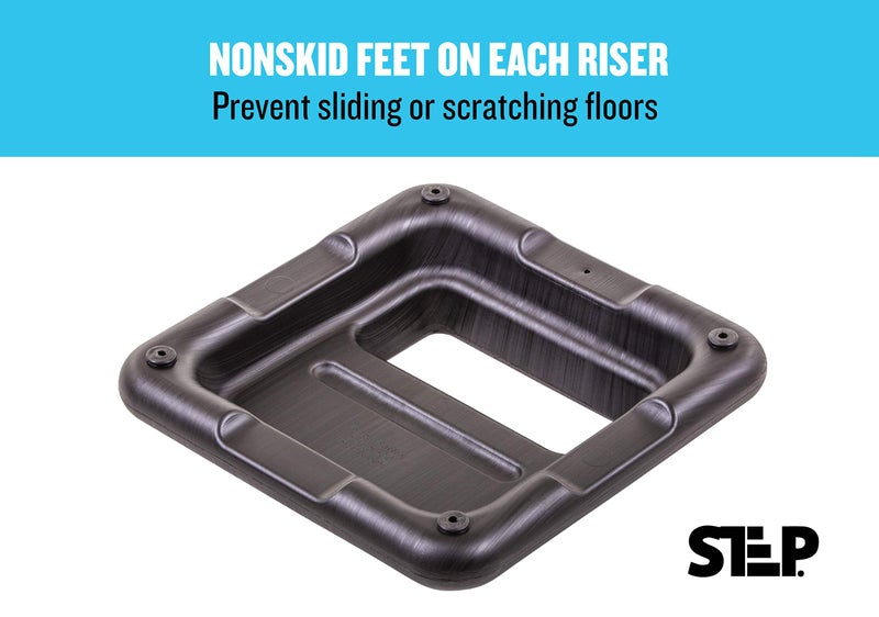Freestyle STEP The Step (Made in USA) Freestyle Aerobic Risers - Health Club Size - Black - Image 4